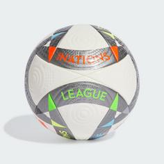 Rückansicht von adidas UEFA Nations League 24 Pro Ball Fu&szlig;ball White / Iron Metallic / Silver Metallic