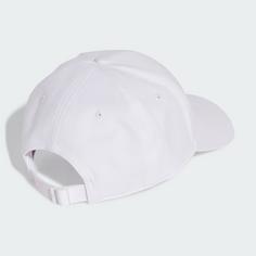 Rückansicht von adidas New Logo Baseball Kappe Cap White / Black