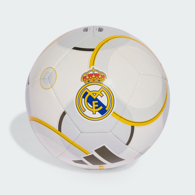 adidas adidas Real Madrid Home Club Ball Fu&szlig;ball - White / Bold Gold / Light Solid Grey - 0 | SportScheck