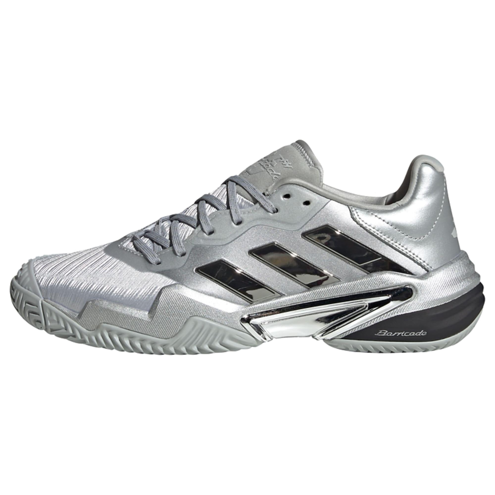 adidas Barricade 13 Silver Edition Tennisschuhe Tennisschuhe Herren - Silver Metallic / Silver Metallic / Dash Grey