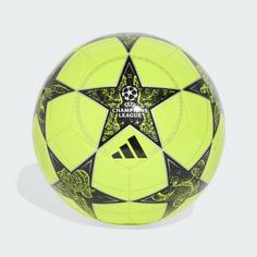Rückansicht von adidas UCL Club 25/26 League Stage Ball Fußball Solar Yellow / Black / Silver Metallic