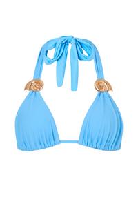 Moda Minx Nautilis Shell Triangle Bikini Top Bikini Oberteil Damen - Powder Blue