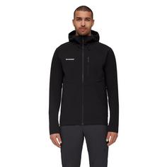 Rückansicht von Mammut Ultimate Comfort SO Hooded Softshelljacke Herren black