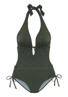 Lascana Badeanzug Badeanzug Damen oliv
