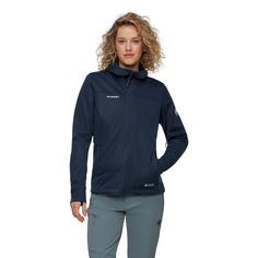 Rückansicht von Mammut GORE-TEX Ultimate VIII SO Hooded Softshelljacke Damen marine