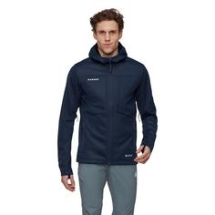 Rückansicht von Mammut GORE-TEX Ultimate VIII SO Softshelljacke Herren marine