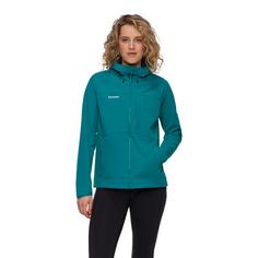 Rückansicht von Mammut Ultimate Comfort SO Hooded Softshelljacke Damen deep teal