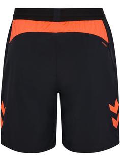 Rückansicht von hummel Funktionsshorts Kinder BLACK/ORANGE