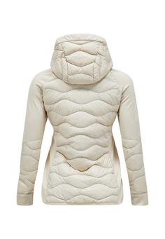 Rückansicht von Peak Performance W Helium Down Hybrid Hood Steppjacke Damen BEIGE