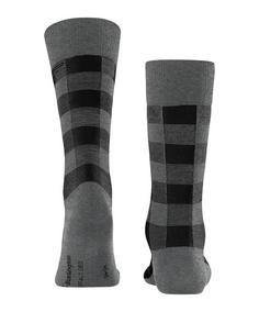Rückansicht von Burlington Buffalo Check SO Freizeitsocken Herren dark grey (3070)