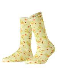 Burlington Floral Romance SO Socken Damen - lemon (7498)
