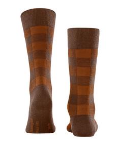 Rückansicht von Burlington Buffalo Check SO Freizeitsocken Herren caramel (5042)