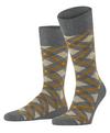 Burlington Tartan SO Socken Herren - light greymel. (3390)