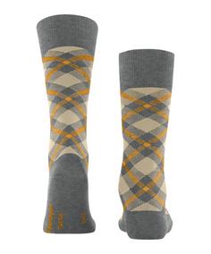 Rückansicht von Burlington Tartan SO Freizeitsocken Herren light greymel. (3390)