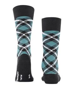 Rückansicht von Burlington Tartan SO Freizeitsocken Herren oil mel. (3986)