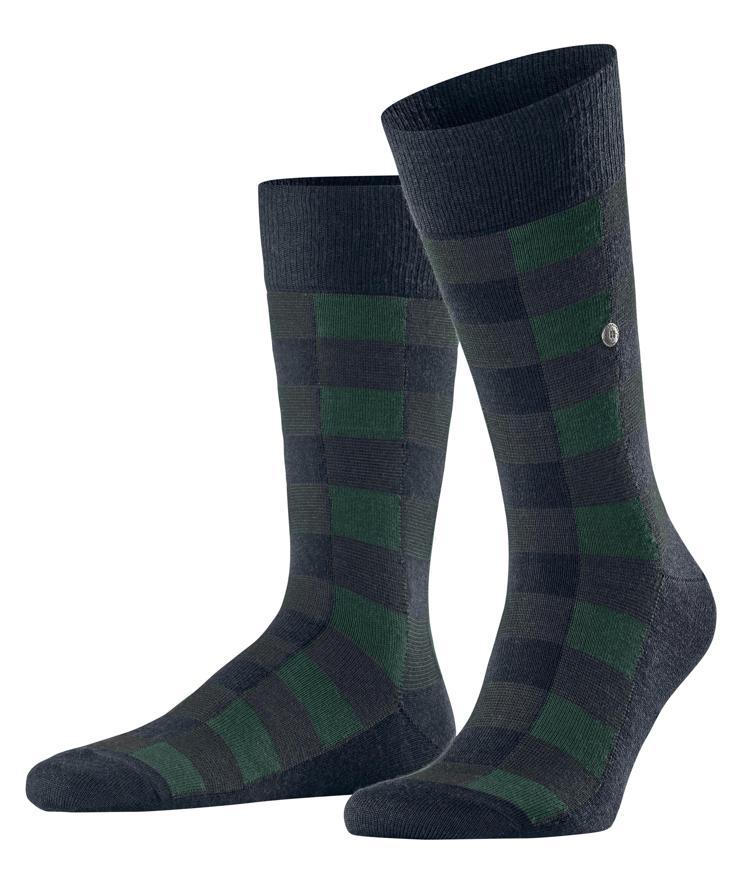 Burlington Buffalo Check SO Socken Herren - marine (6120)