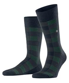 Burlington Buffalo Check SO Freizeitsocken Herren marine (6120)