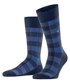 Burlington Buffalo Check SO Freizeitsocken Herren royal (6879)