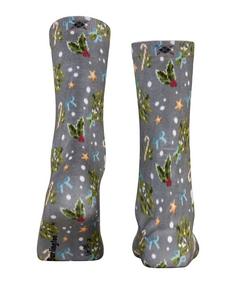 Rückansicht von Burlington Fancy Christmas SO Freizeitsocken Damen light greymel. (3390)