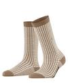 Burlington Pepita Socken Damen - camel (5038)