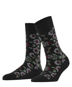 Burlington Velvet Blooms SO Freizeitsocken Damen black (3000)