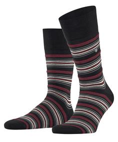 Burlington Funky Stripe Freizeitsocken Herren black (3000)