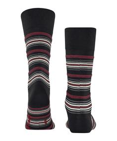 Rückansicht von Burlington Funky Stripe Freizeitsocken Herren black (3000)
