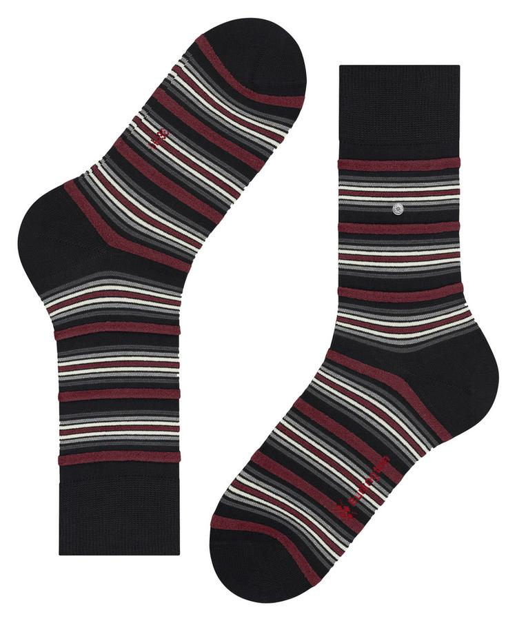Burlington Burlington Funky Stripe Socken Herren - black (3000) - 2 | SportScheck