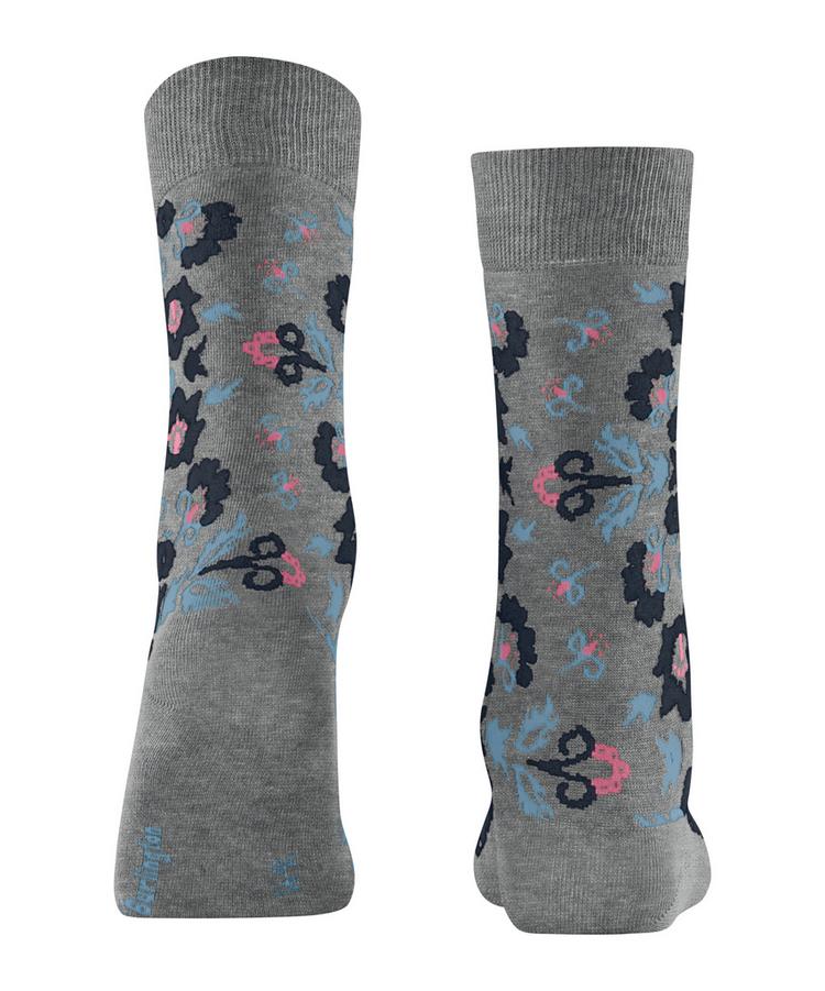 Burlington Burlington Velvet Blooms SO Socken Damen - light greymel. (3390) - 0 | SportScheck