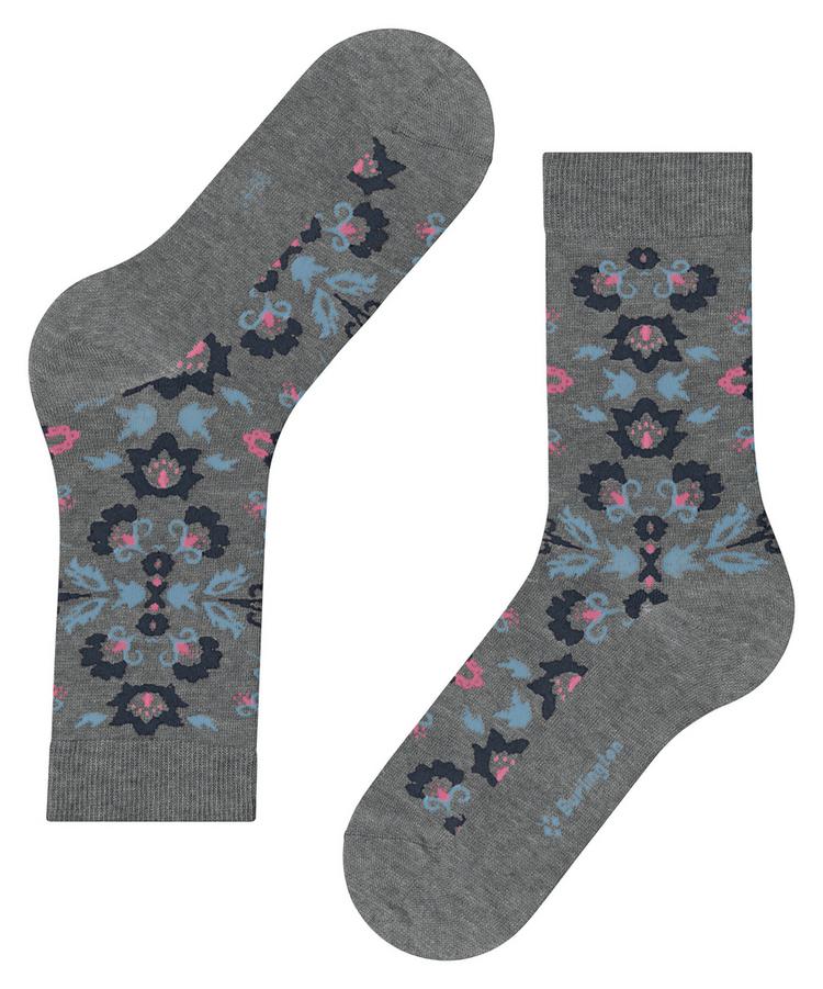 Burlington Burlington Velvet Blooms SO Socken Damen - light greymel. (3390) - 2 | SportScheck