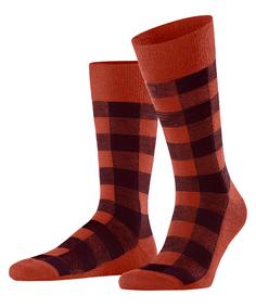 Burlington Buffalo Check SO Freizeitsocken Herren sunset (8038)