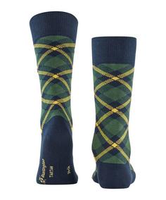 Rückansicht von Burlington Tartan SO Freizeitsocken Herren marine (6120)