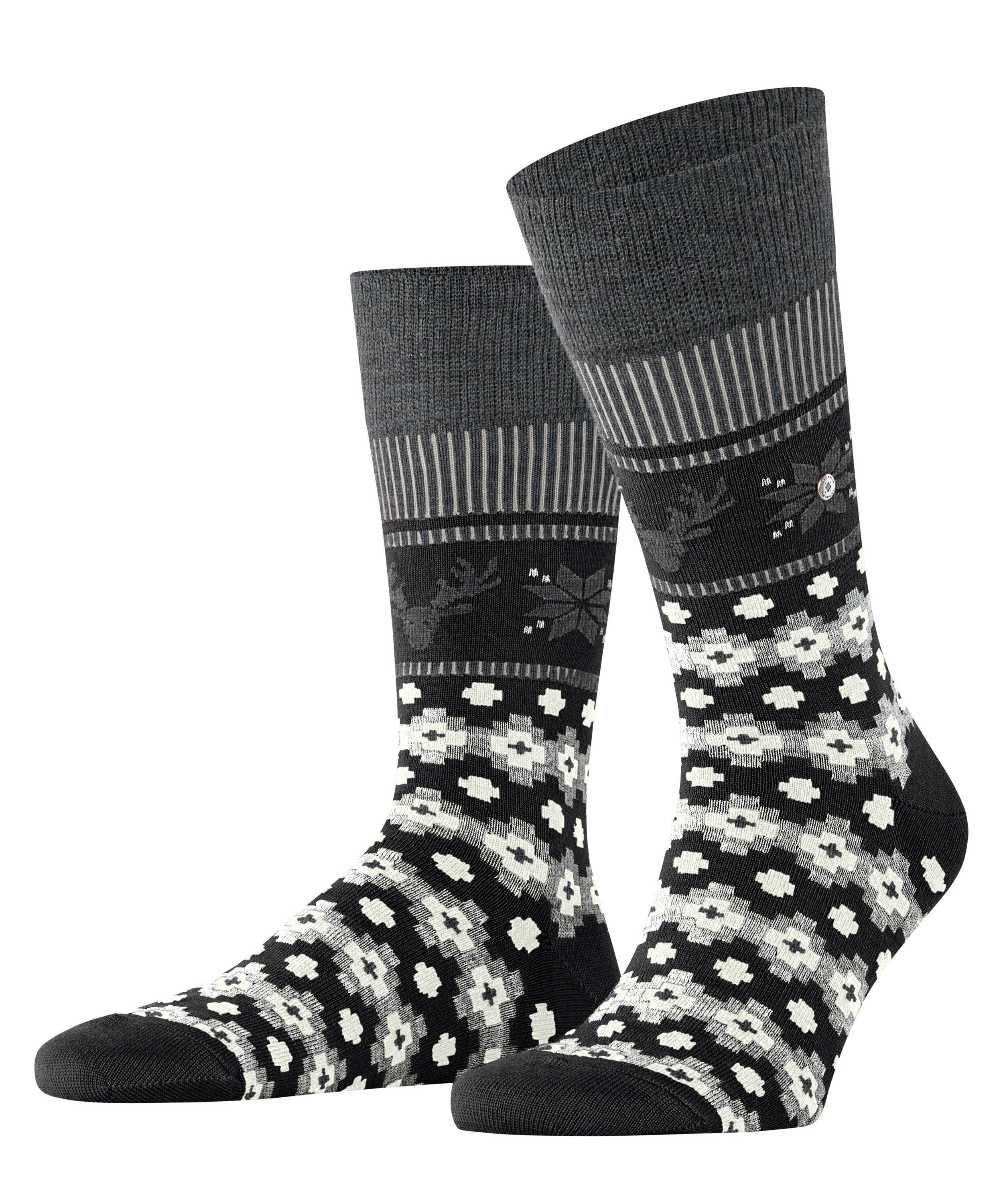 Burlington Fair Isle Joy SO Socken Herren - black (3000)