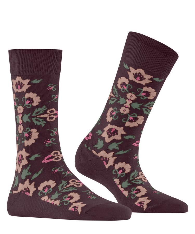 Burlington Burlington Velvet Blooms SO Socken Damen - barolo (8526) - 0 | SportScheck