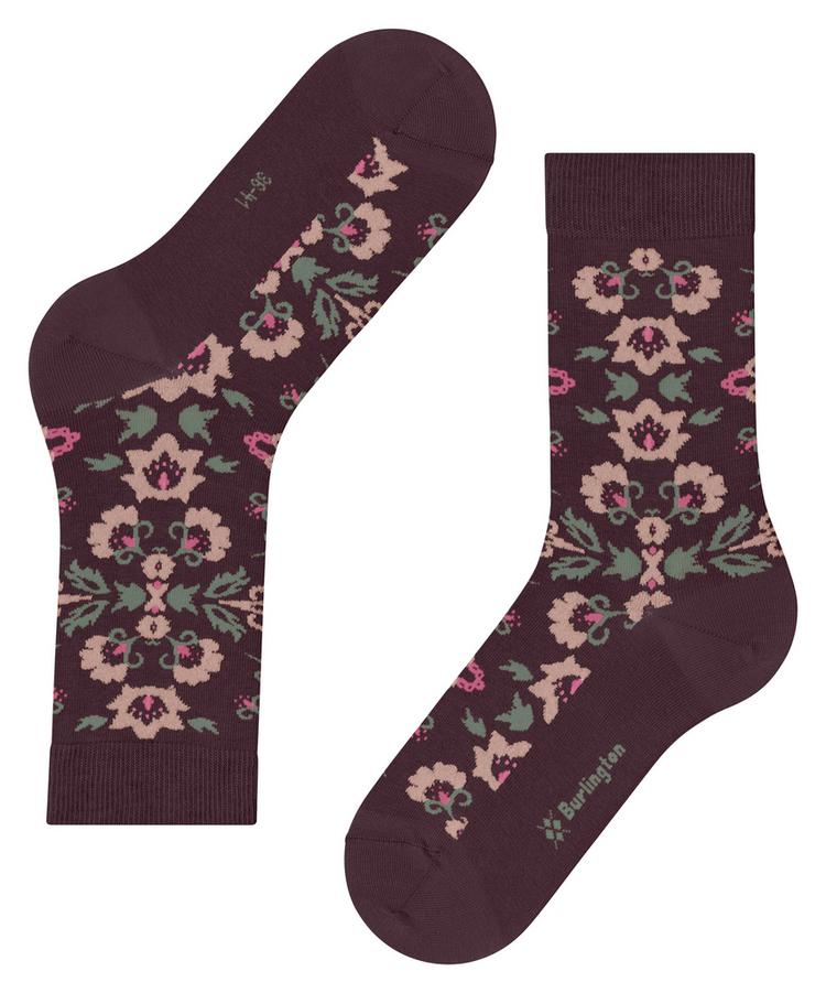 Burlington Burlington Velvet Blooms SO Socken Damen - barolo (8526) - 2 | SportScheck