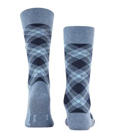 Rückansicht von Burlington Tartan SO Freizeitsocken Herren light jeans (6662)