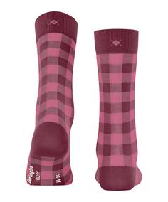 Rückansicht von Burlington Vichy SO Freizeitsocken Damen burgundy (8326)