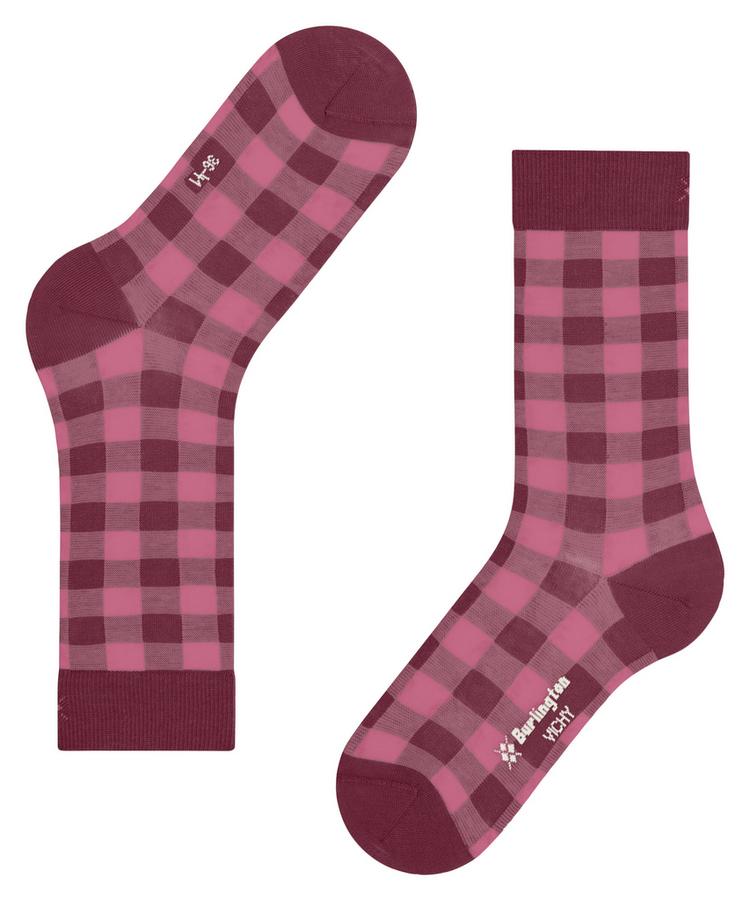 Burlington Burlington Vichy SO Socken Damen - burgundy (8326) - 2 | SportScheck
