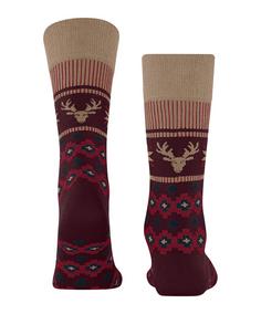 Rückansicht von Burlington Fair Isle Joy SO Freizeitsocken Herren claret (8435)