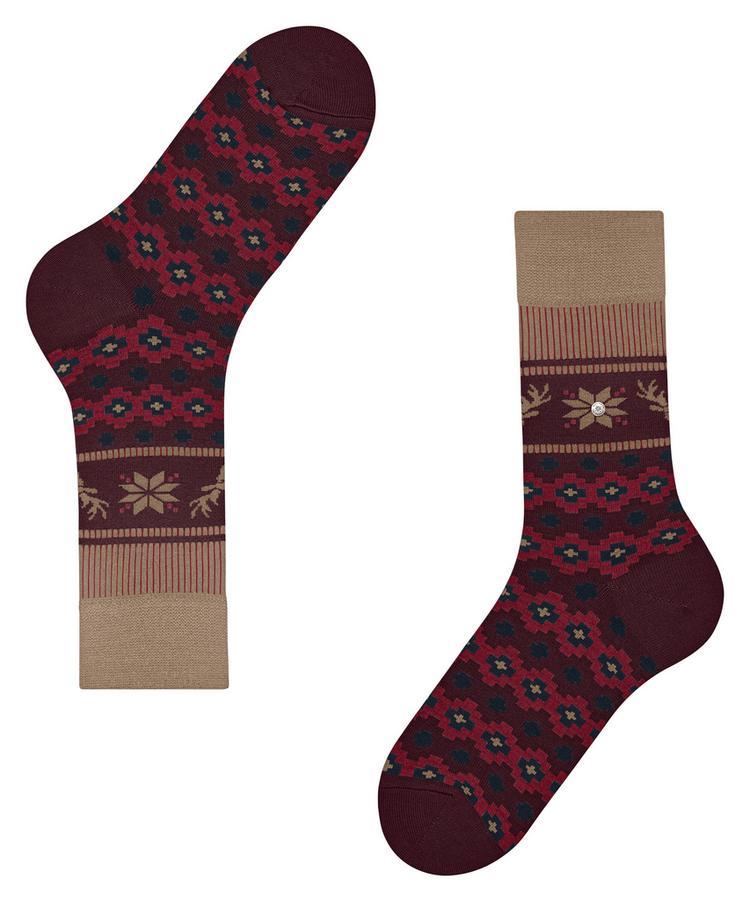 Burlington Burlington Fair Isle Joy SO Socken Herren - claret (8435) - 2 | SportScheck