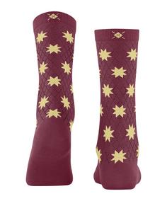 Rückansicht von Burlington Holly Jolly SO Freizeitsocken Damen burgundy (8326)