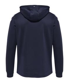 Rückansicht von hummel hmlCORE XK Kapuzenjacke Trainingsjacke Herren blaublau