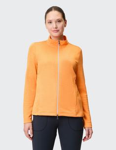 Rückansicht von JOY sportswear PEGGY Trainingsjacke Damen nectarine melange