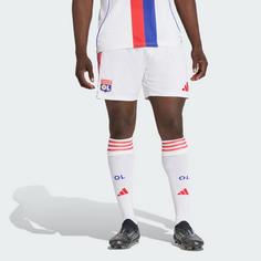 Rückansicht von adidas Olympique Lyon 25/26 Heimshorts Funktionsshorts Herren White