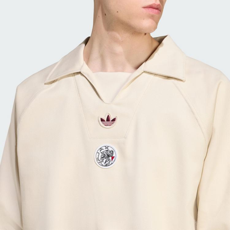 adidas adidas Ajax Amsterdam Terrace Icons Drill Top Langarmshirt Herren - Halo Ivory - 0 | SportScheck