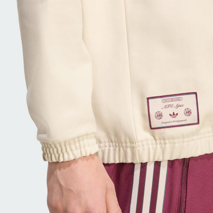 adidas adidas Ajax Amsterdam Terrace Icons Drill Top Langarmshirt Herren - Halo Ivory - 1 | SportScheck