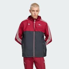 Rückansicht von adidas Arsenal Terrace Icons Parka Trainingsjacke Herren Team Coll Burgundy 2 / Black