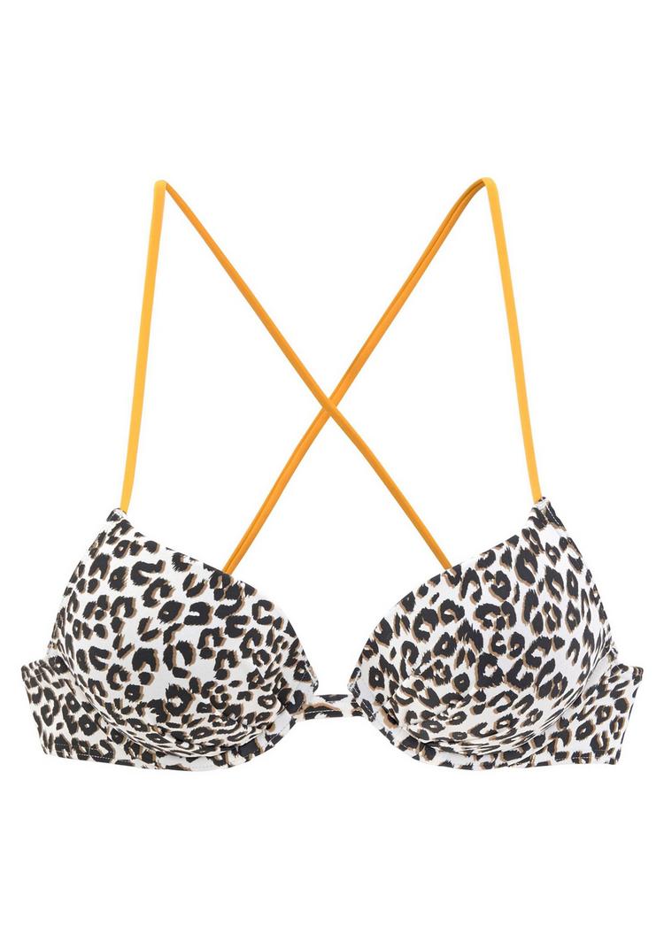 Buffalo Buffalo Push-Up-Bikini-Top Bikini Oberteil Damen - braun-bedruckt - 0 | SportScheck