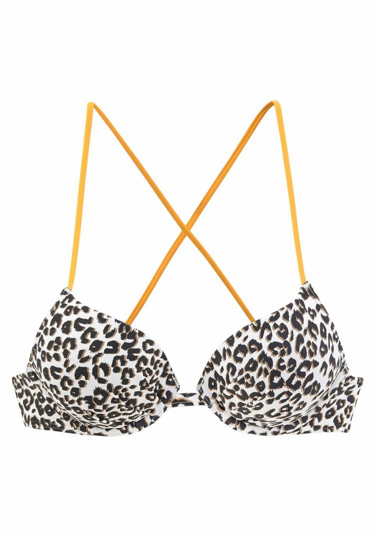 Buffalo Buffalo Push-Up-Bikini-Top Bikini Oberteil Damen - braun-bedruckt - 0 | SportScheck