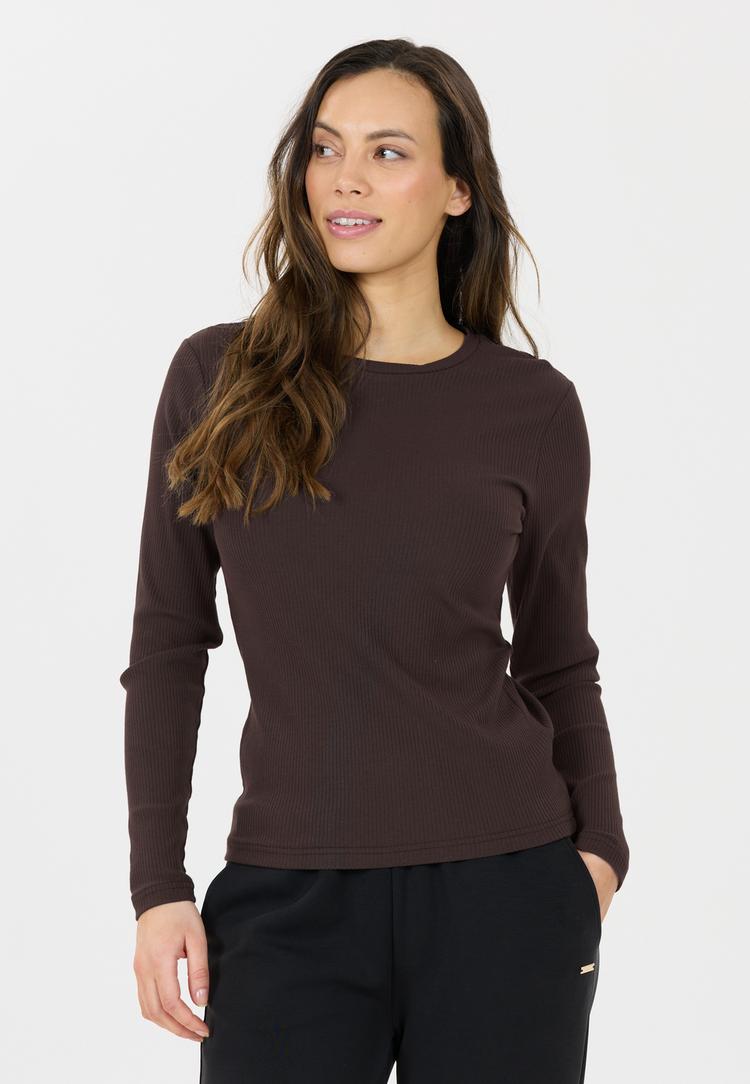 Athlecia Athlecia Lankae Langarmshirt Damen - 1294 Chocolate Torte - 1 | SportScheck